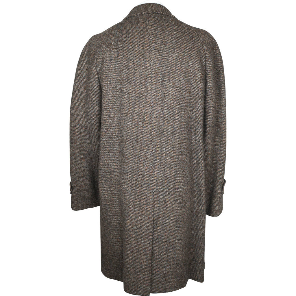 Vintage 1960s Harris Tweed Overcoat Size Mens Coat Size Medium - Poppy's Vintage Clothing