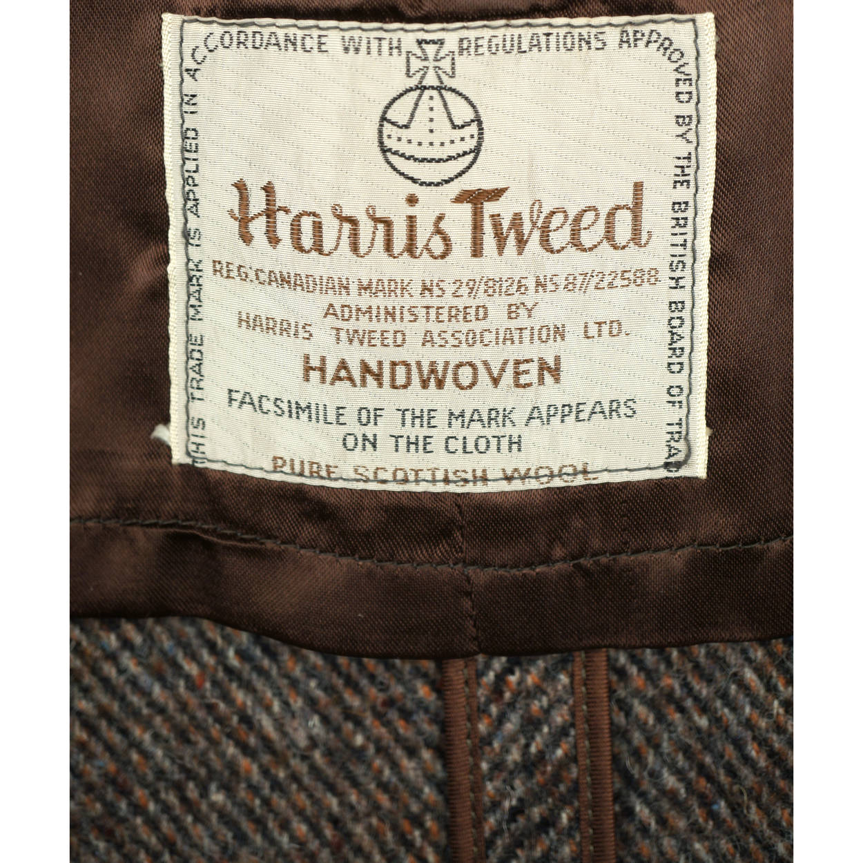 Vintage 1960s Harris Tweed Overcoat Size Mens Coat Size Medium - Poppy's Vintage Clothing