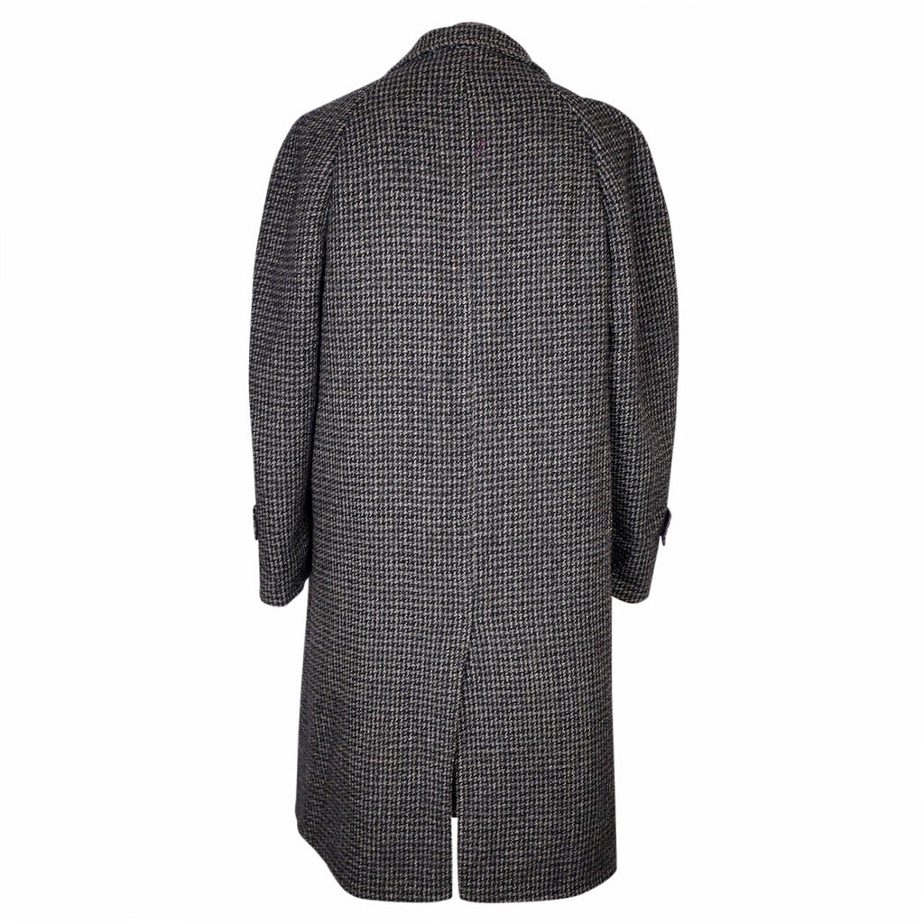 Vintage 1950s Harris Tweed Mens Overcoat Size XL Coat - Poppy's Vintage Clothing