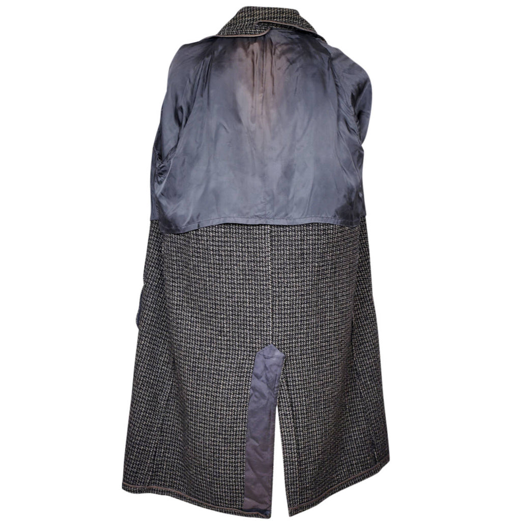 Vintage 1950s Harris Tweed Mens Overcoat Size XL Coat - Poppy's Vintage Clothing