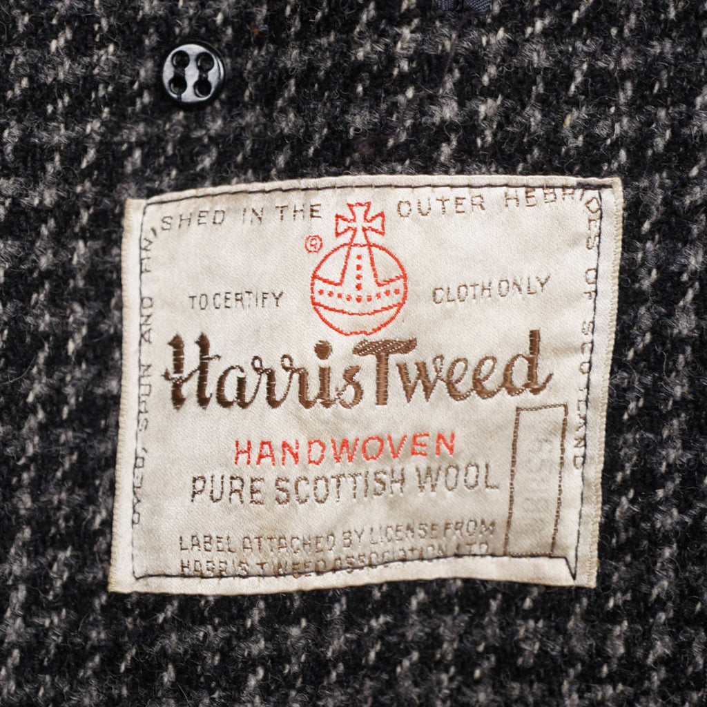 Vintage 1950s Harris Tweed Mens Overcoat Size XL Coat - Poppy's Vintage Clothing