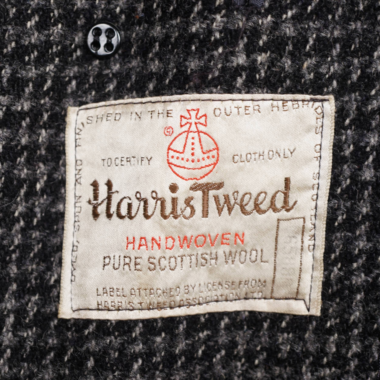 Vintage 1950s Harris Tweed Mens Overcoat Size XL Coat - Poppy's Vintage Clothing