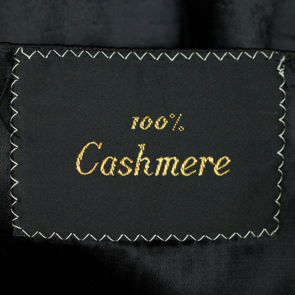 Vintage Mens Overcoat 100% Pure Cashmere Black Coat Size 44R Made in Canada - Poppy's Vintage Clothing