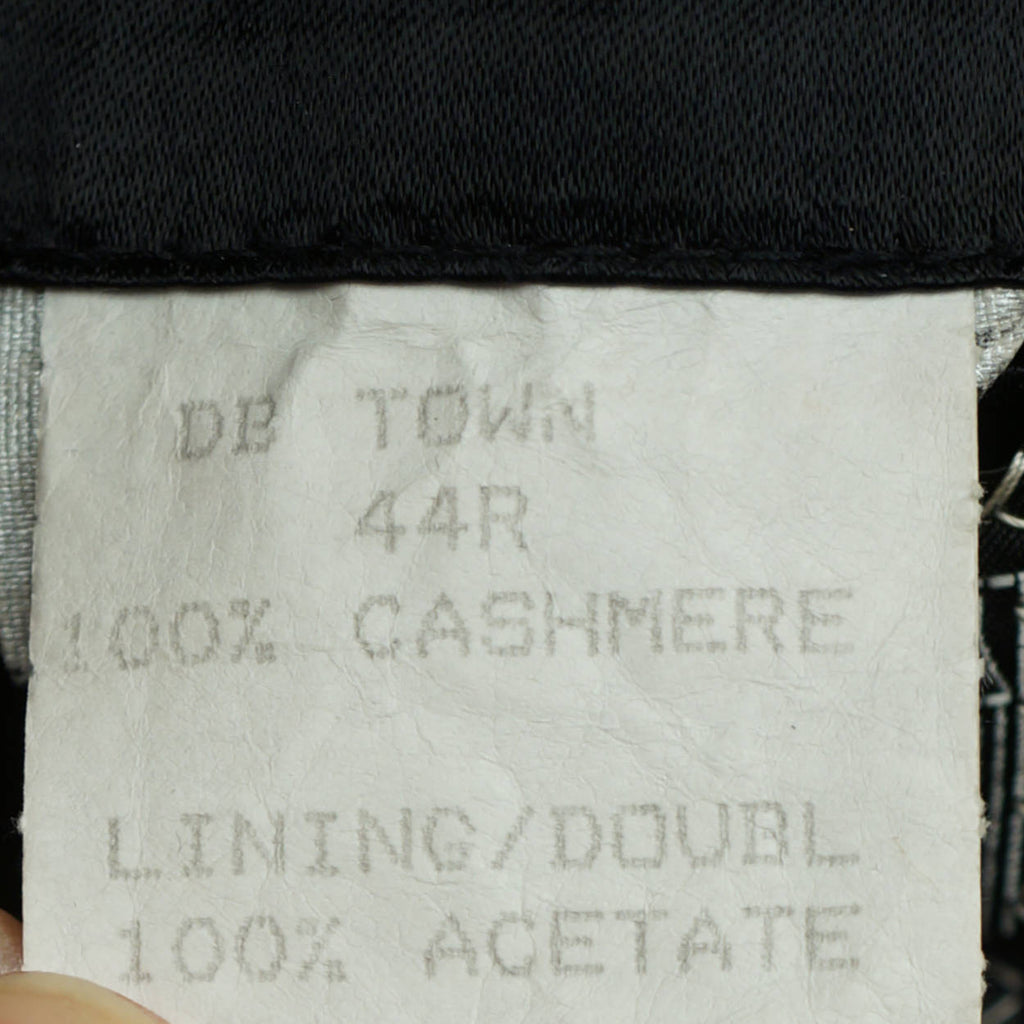 Vintage Mens Overcoat 100% Pure Cashmere Black Coat Size 44R Made in Canada - Poppy's Vintage Clothing