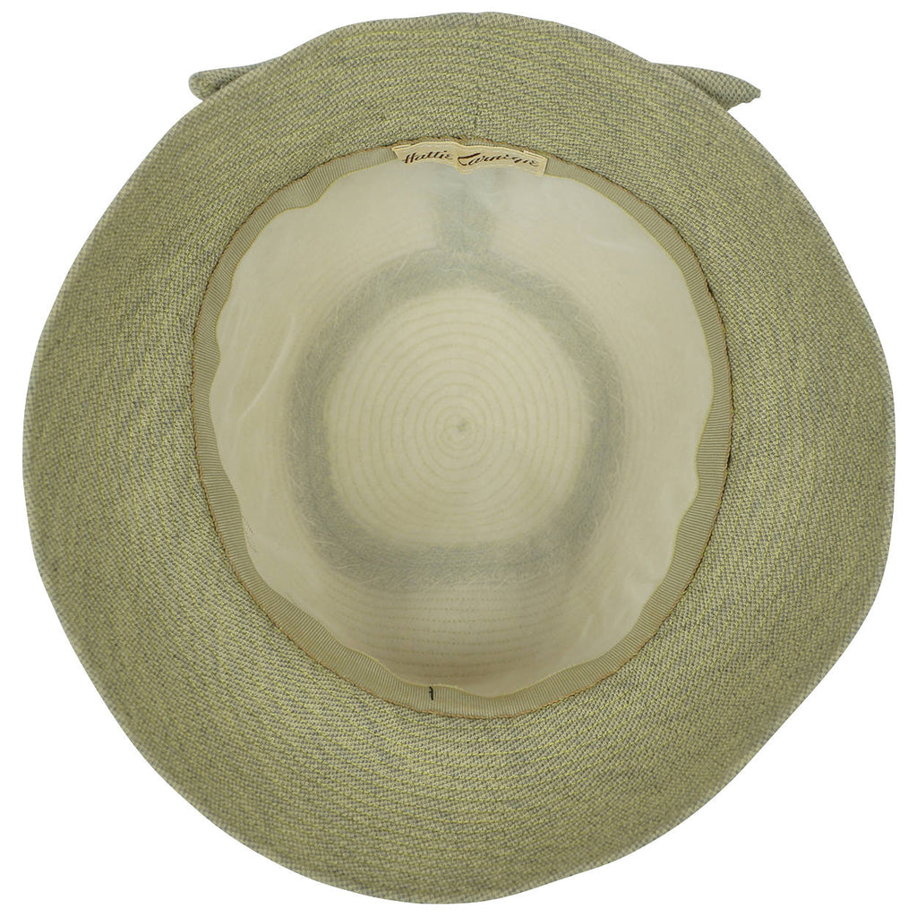 Vintage 1950s Hattie Carnegie Bucket Hat Green Wool Size M - Poppy's Vintage Clothing