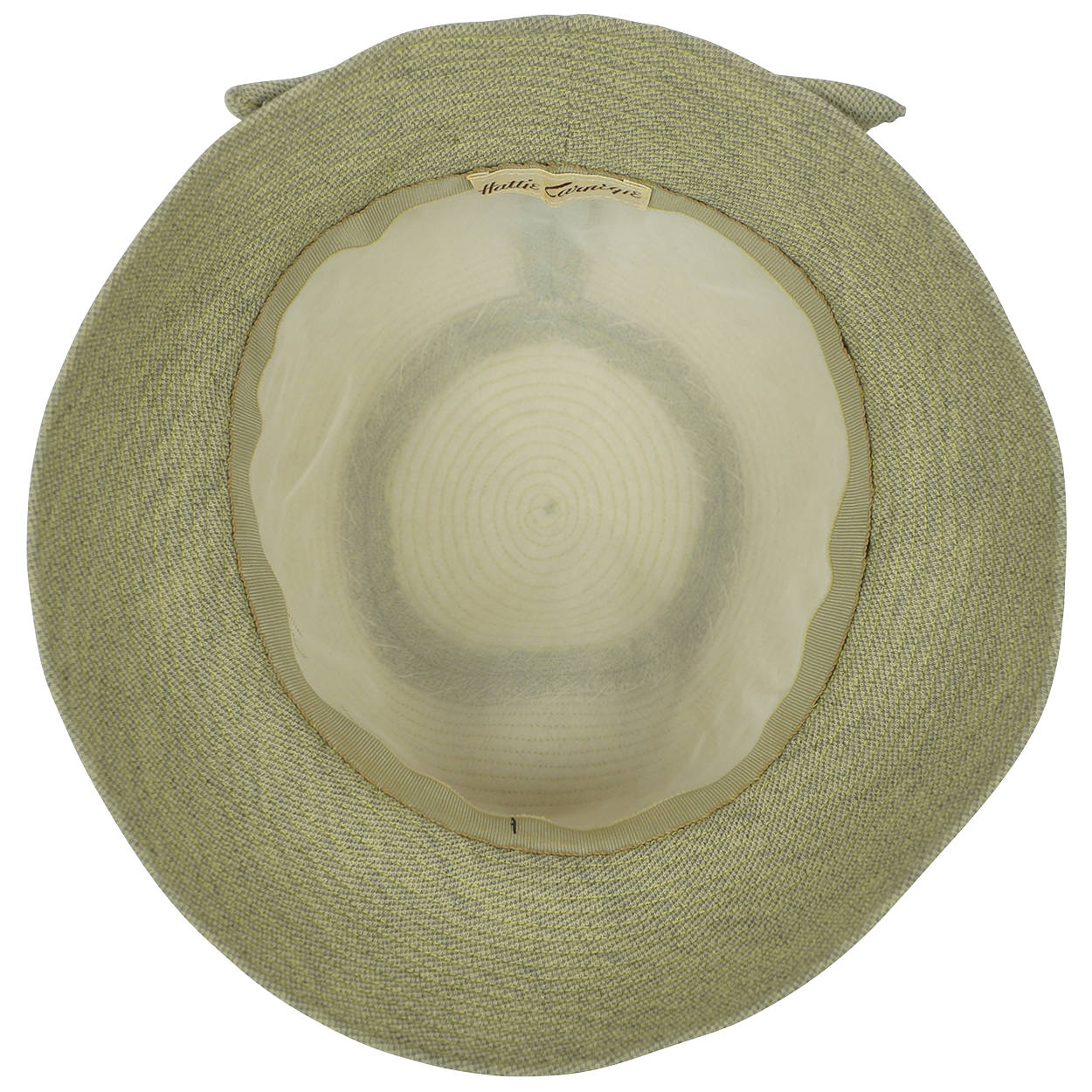 Vintage 1950s Hattie Carnegie Bucket Hat Green Wool Size M - Poppy's Vintage Clothing