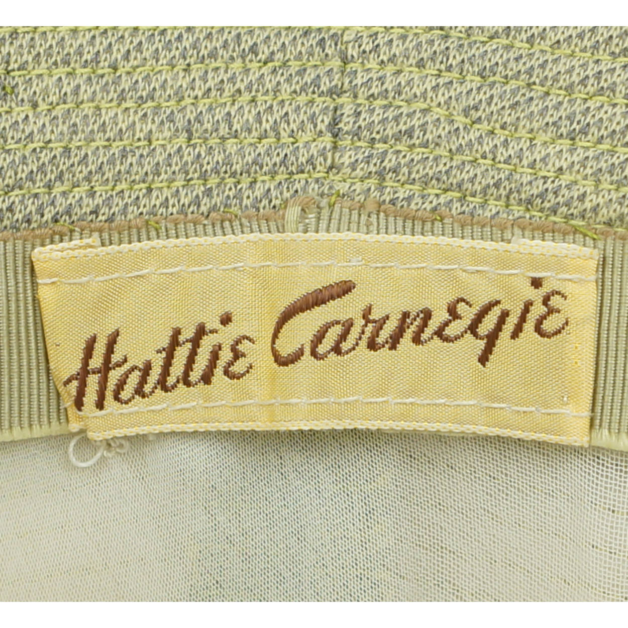 Vintage 1950s Hattie Carnegie Bucket Hat Green Wool Size M - Poppy's Vintage Clothing