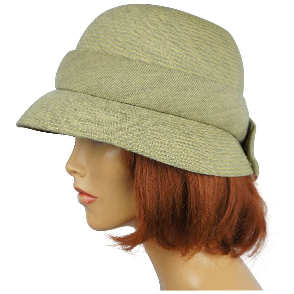 Vintage 1950s Hattie Carnegie Bucket Hat Green Wool Size M - Poppy's Vintage Clothing