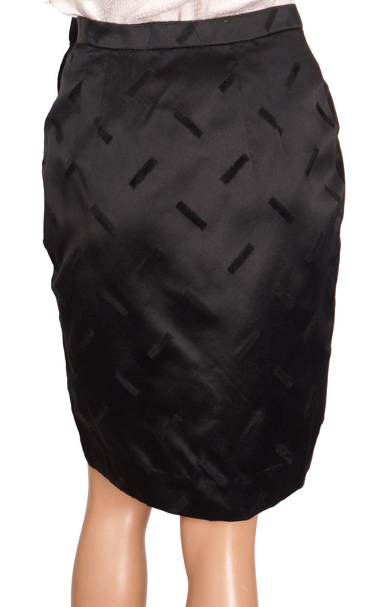 Vintage 1950s Black Silk Suit by Hattie Carnegie - S - Poppy's Vintage Clothing