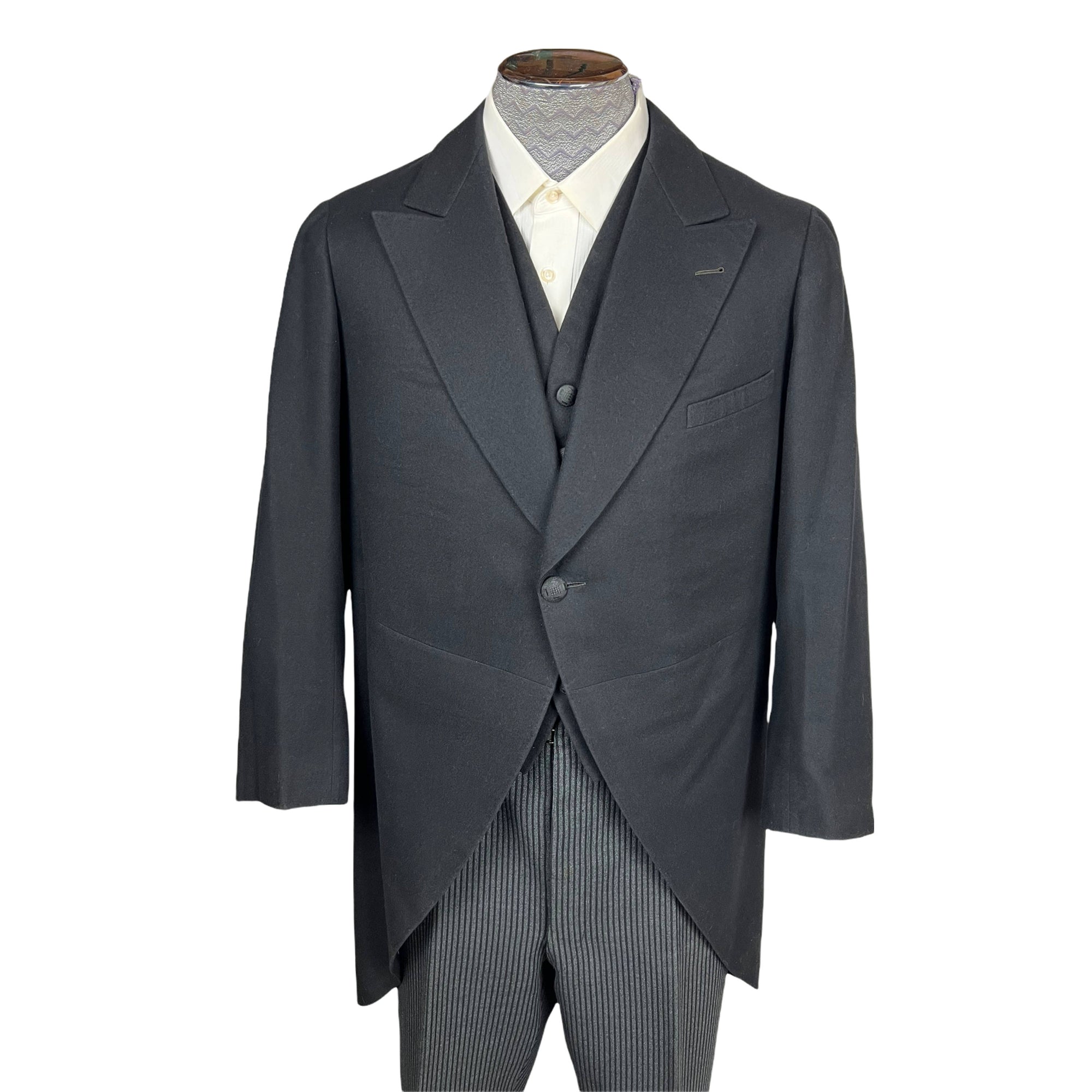 Antique Morning Suit German Hand Tailored 1910s Size M