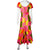 Vintage Hawaiian Dress Pink Floral Maxi Length 1960s Size M - Poppy's Vintage Clothing