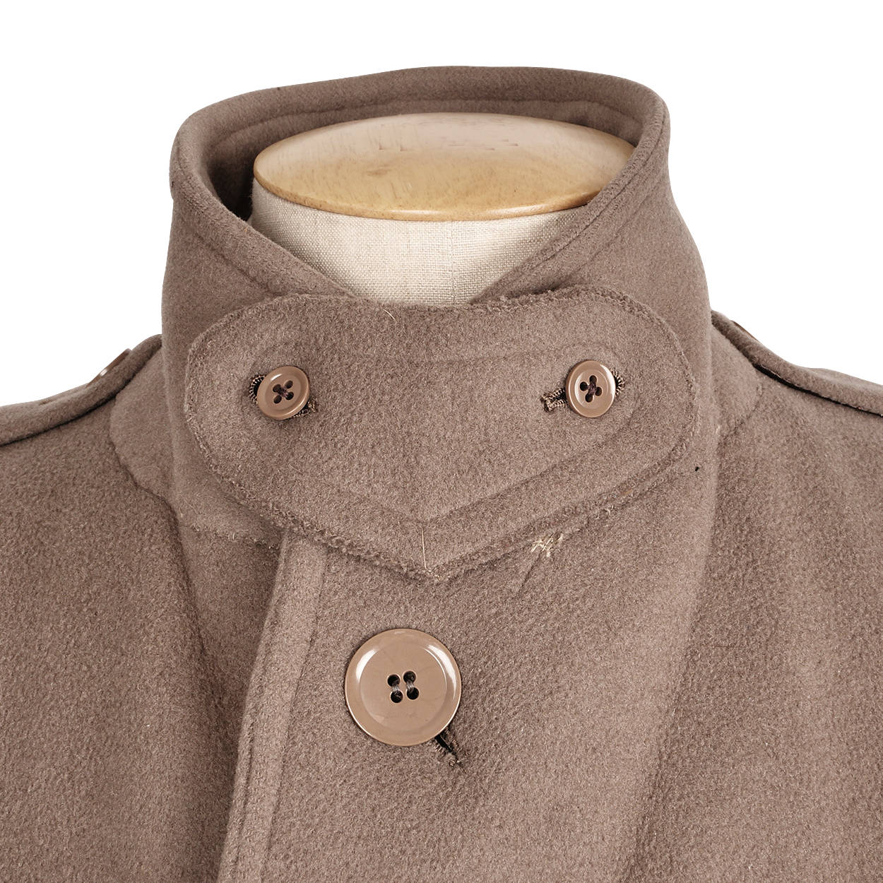 Vintage Hawkes Savile Row Wool Overcoat Bespoke Coat for Lt Colonel 1960 - Poppy's Vintage Clothing