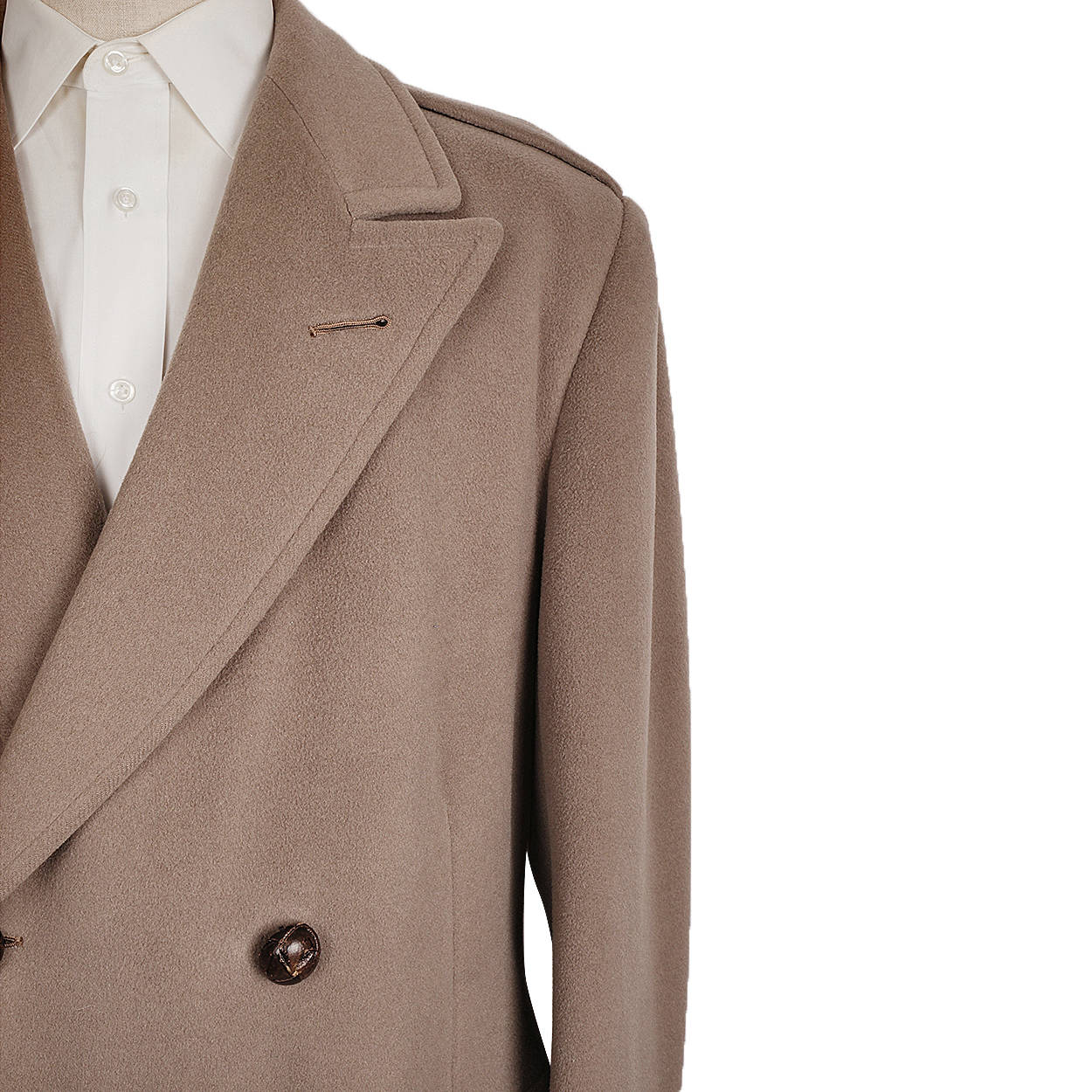 Vintage Hawkes Savile Row Wool Overcoat Bespoke Coat for Lt Colonel 1960 - Poppy's Vintage Clothing
