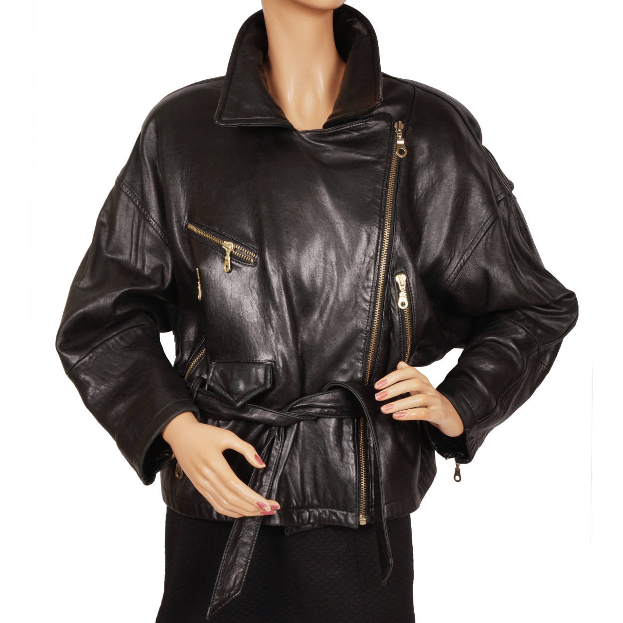 Vintage Henri Bendel NY Leather Motorcycle Jacket Ladies Size M