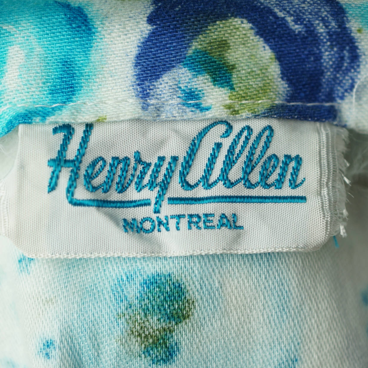 Vintage 1950s Floral Print Cotton Day Dress Henry Allen Montreal Size M - Poppy's Vintage Clothing