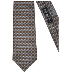 Vintage Hermes Tie Silk Twill 902 HA Geometric Pattern Mens Necktie Made France - Poppy's Vintage Clothing