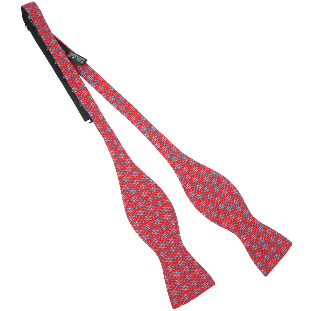 Vintage Hermes Bow Tie 2 Piece Adjustable Size Silk France - Poppy's Vintage Clothing