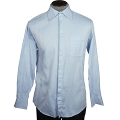 Hermes Shirt Blue Cotton Pique Mens Size L