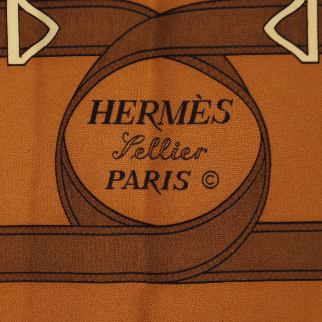Vintage Hermes Silk Scarf Eperon D’Or Henri D’Origny 35” - Poppy's Vintage Clothing