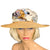 Vintage Motsch for Hermes Paris Hat with Printed Silk Crown and Straw Brim