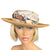 Vintage Motsch for Hermes Paris Hat with Printed Silk Crown and Straw Brim
