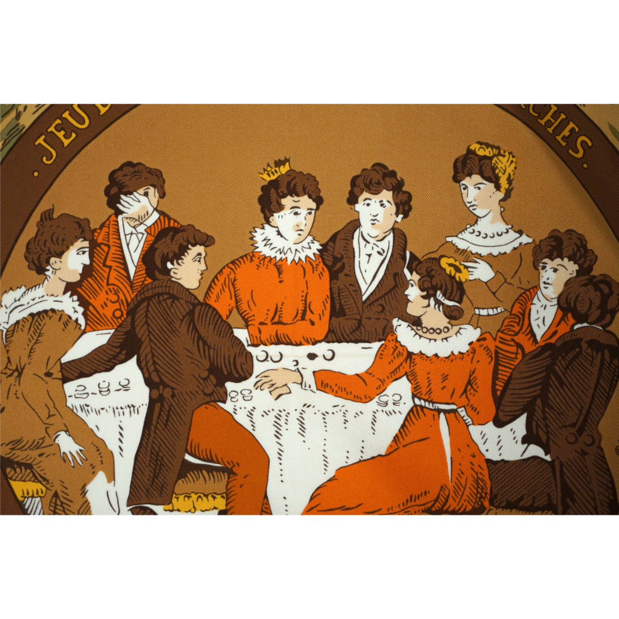 Vintage Hermes Silk Scarf Jeu des Omnibus Hugo Grygkar 35” - Poppy's Vintage Clothing