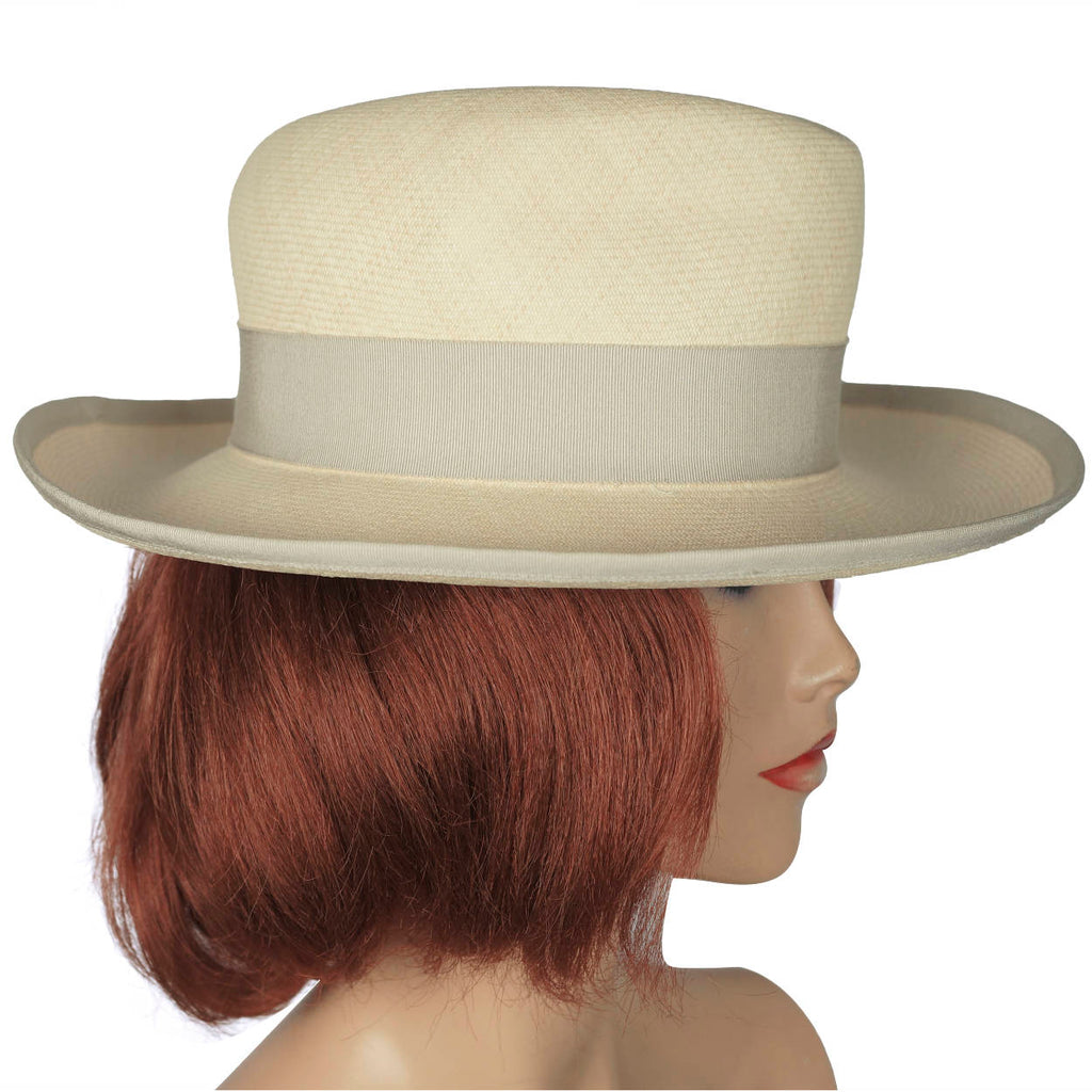 Vintage Motsch for Hermes Paris Ladies Fedora Panama Hat 7 - Poppy's Vintage Clothing
