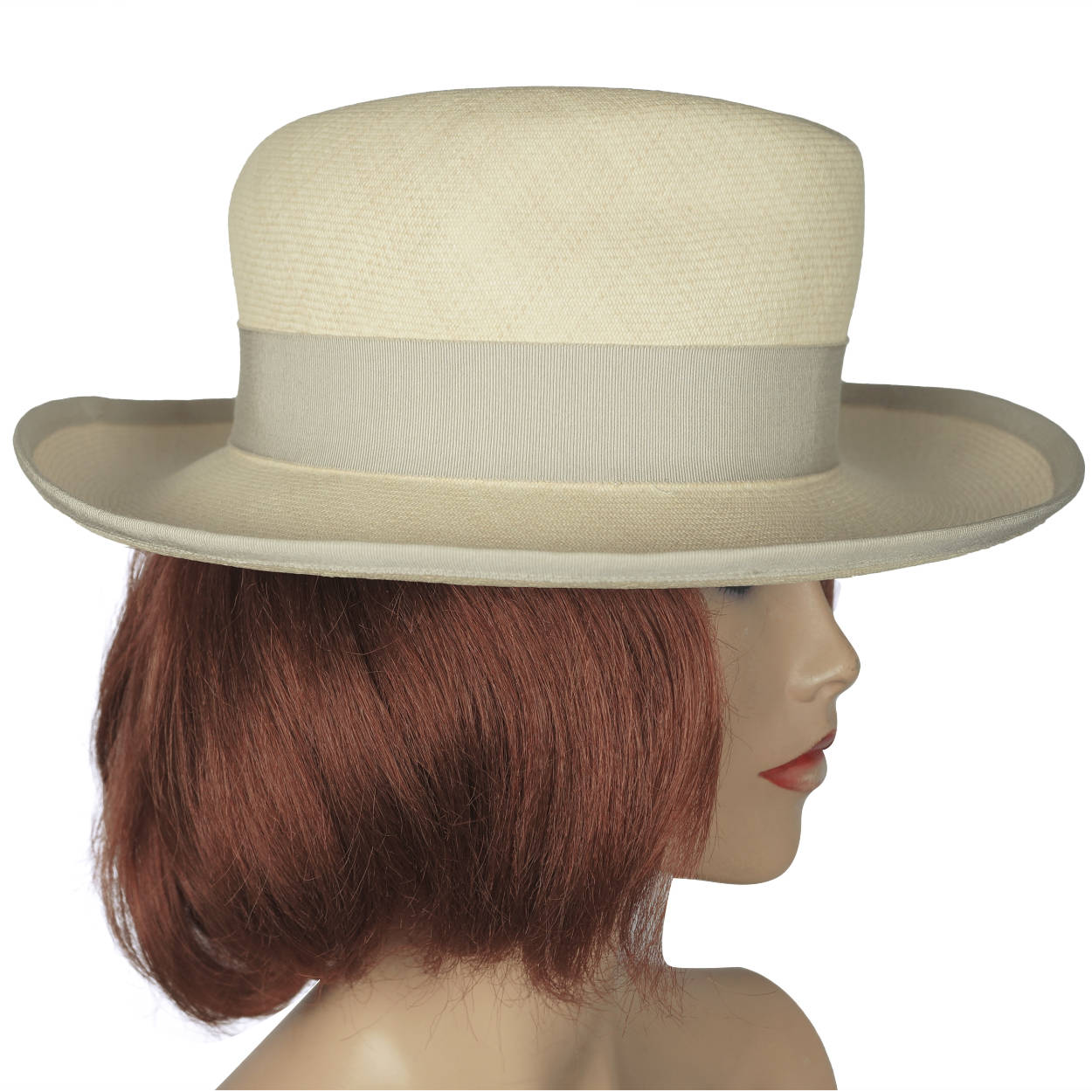 Vintage Motsch for Hermes Paris Ladies Fedora Panama Hat 7 - Poppy's Vintage Clothing