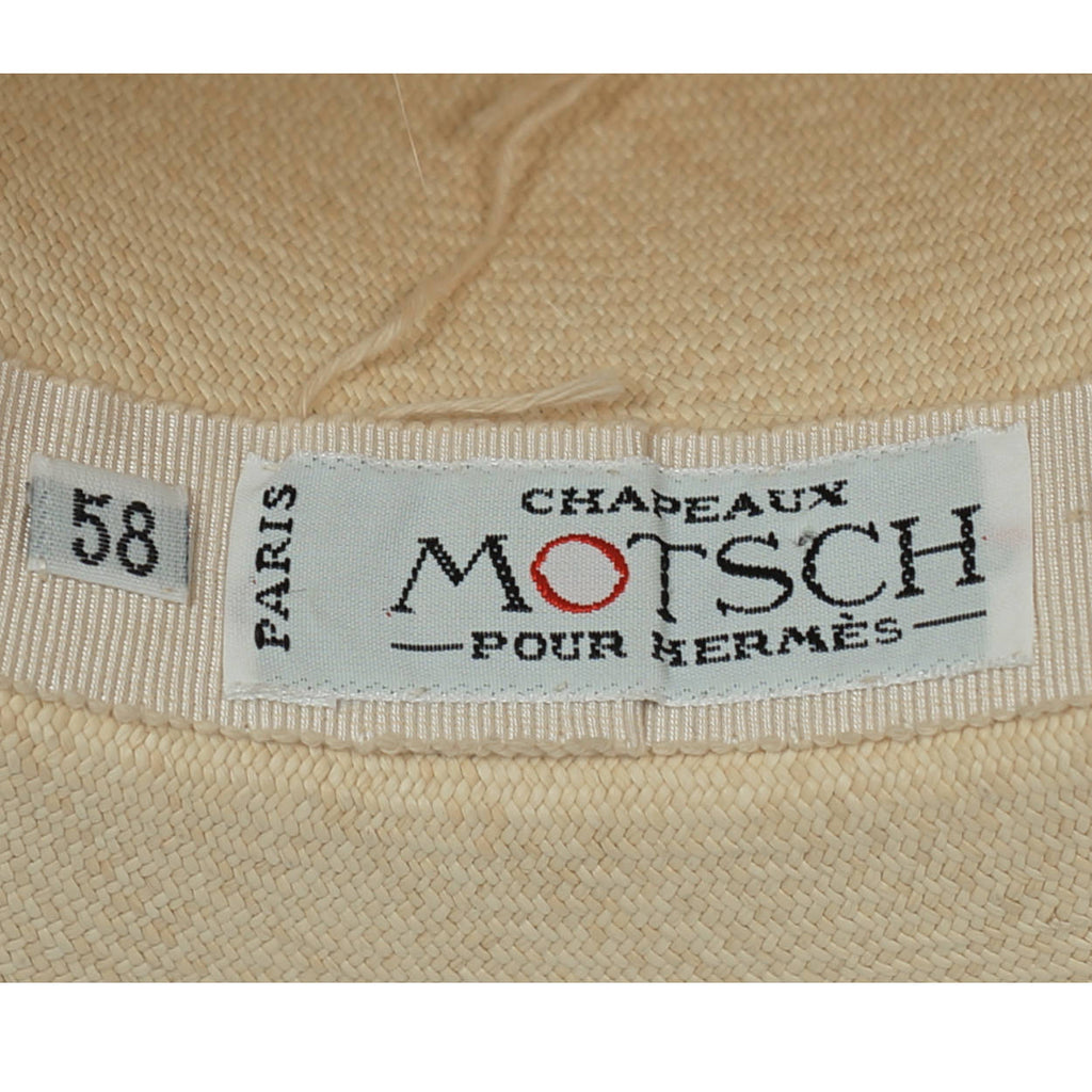 Vintage Motsch for Hermes Paris Ladies Fedora Panama Hat 7 - Poppy's Vintage Clothing