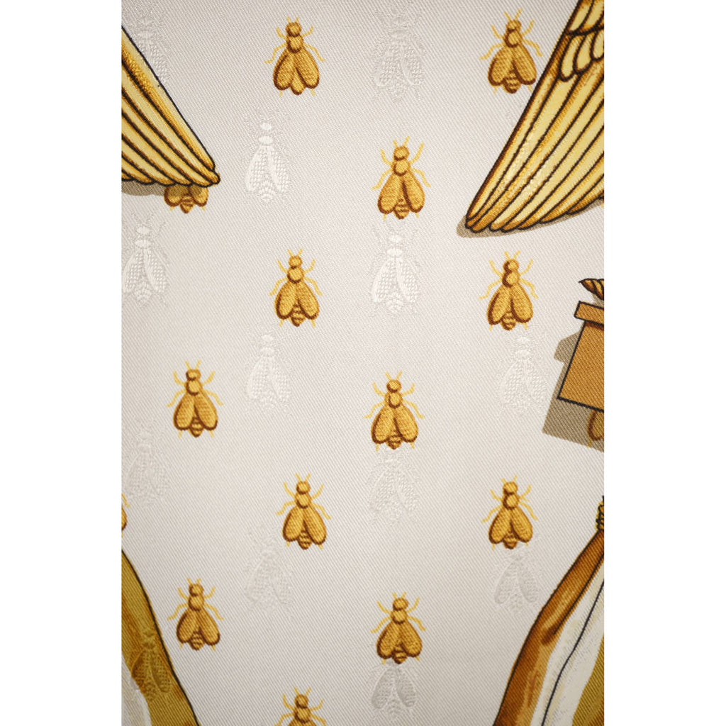 Vintage 1960s Hermes Paris Silk Scarf Shirt Dress Napoleon Pattern Signed Ledoux - Poppy's Vintage Clothing