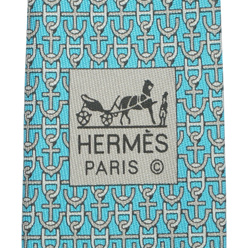 Vintage Hermes Tie Silk Twill 605820 IA Mens Necktie 61” - Poppy's Vintage Clothing