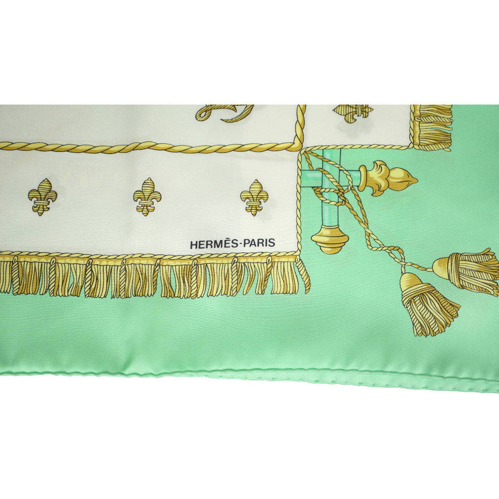 Vintage Hermes La Reale Silk Scarf Hugo Grygkar Vue Du Carosse de la Galere 35” - Poppy's Vintage Clothing