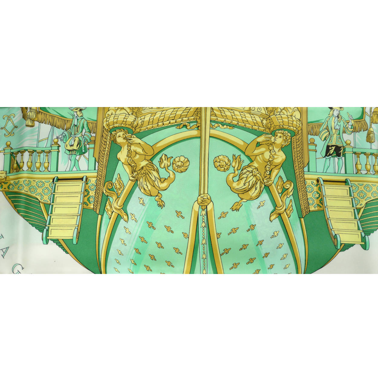 Vintage Hermes La Reale Silk Scarf Hugo Grygkar Vue Du Carosse de la Galere 35” - Poppy's Vintage Clothing