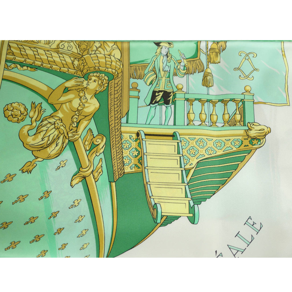 Vintage Hermes La Reale Silk Scarf Hugo Grygkar Vue Du Carosse de la Galere 35” - Poppy's Vintage Clothing