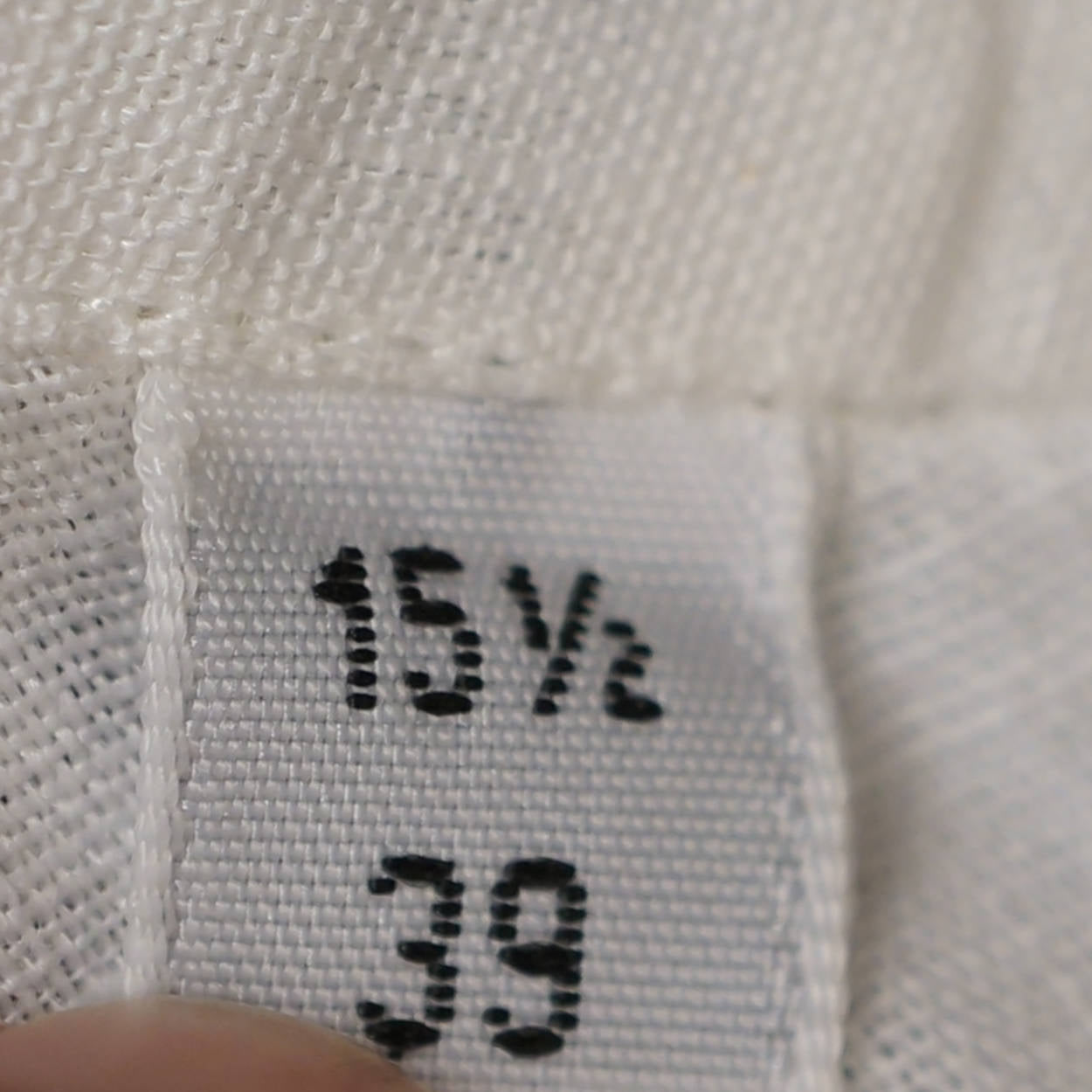 Hermes Paris White Linen Shirt Collarless Style Mens M - Poppy's Vintage Clothing