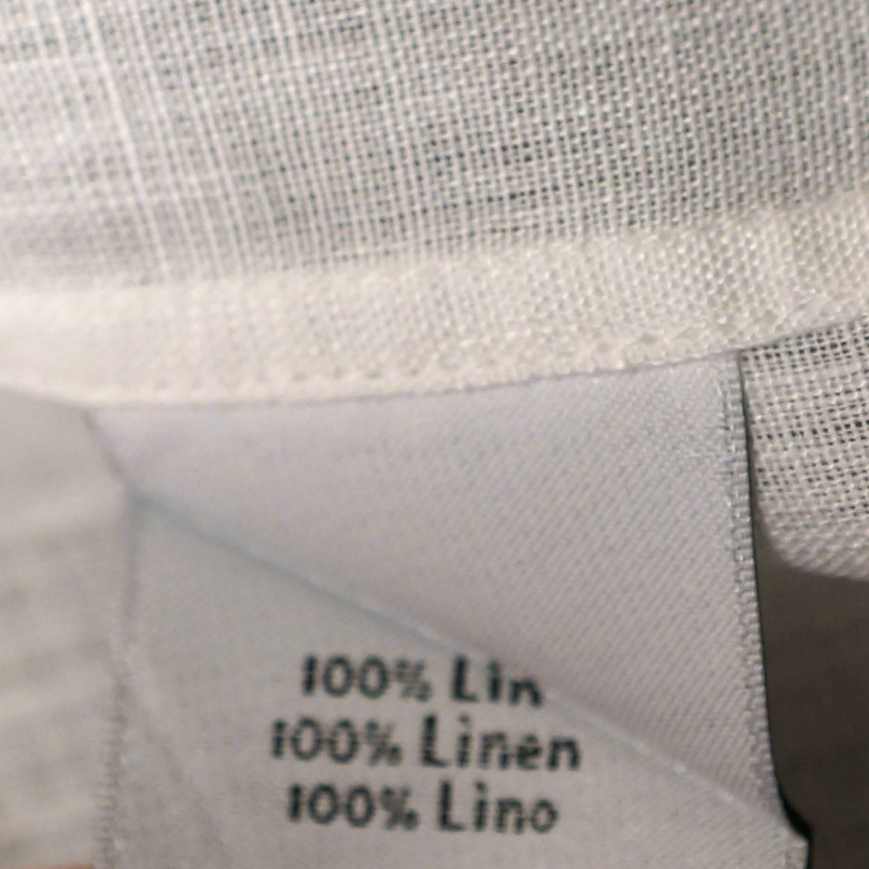 Hermes Paris White Linen Shirt Collarless Style Mens M - Poppy's Vintage Clothing