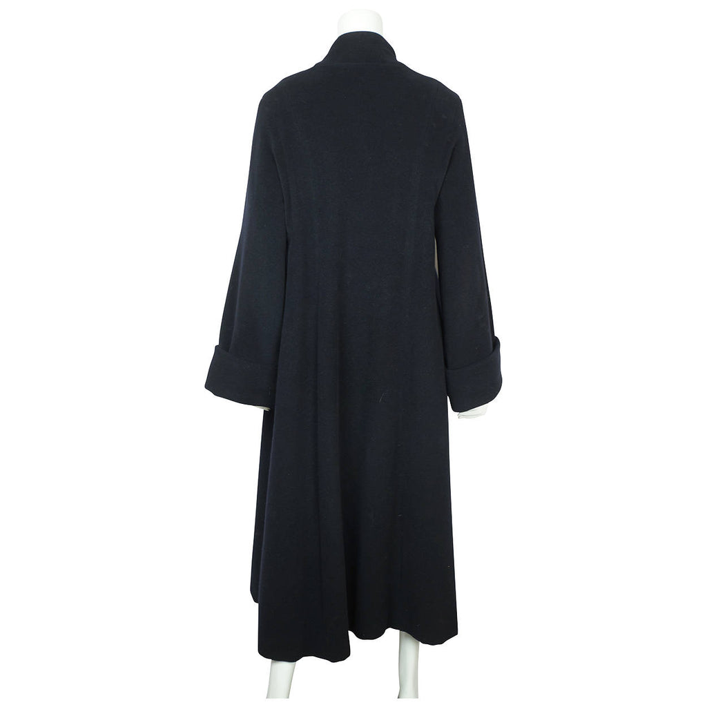 Vintage 90s Herve Leger Coat Ladies Wool Overcoat Size M - Poppy's Vintage Clothing