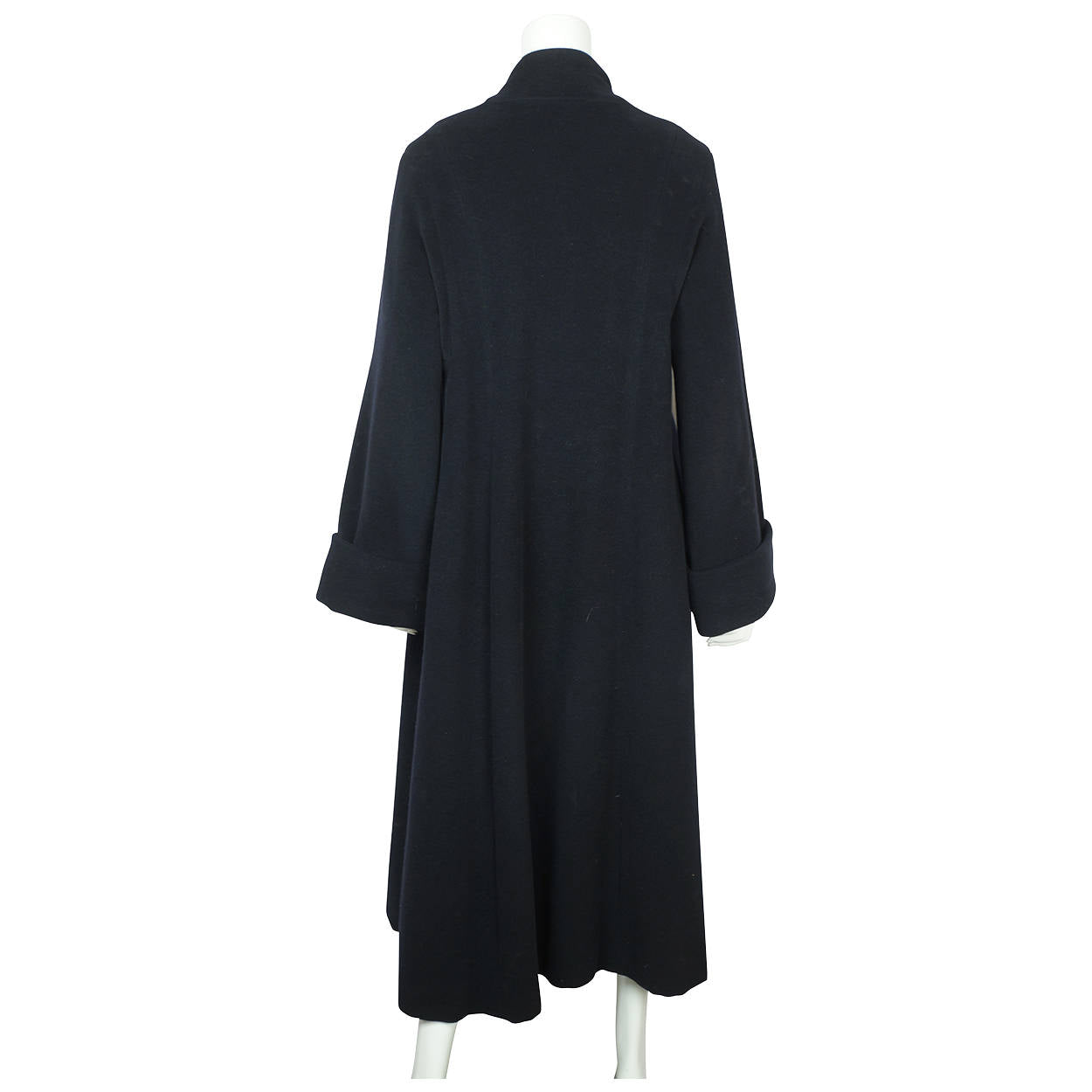 Vintage 90s Herve Leger Coat Ladies Wool Overcoat Size M - Poppy's Vintage Clothing