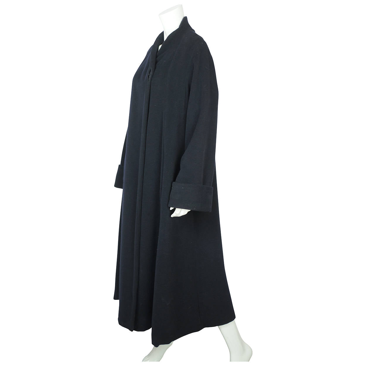 Vintage 90s Herve Leger Coat Ladies Wool Overcoat Size M - Poppy's Vintage Clothing