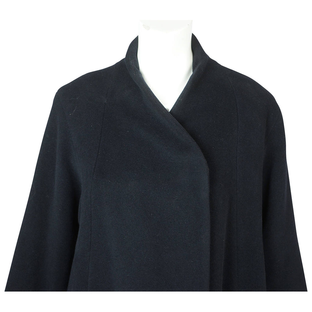 Vintage 90s Herve Leger Coat Ladies Wool Overcoat Size M - Poppy's Vintage Clothing