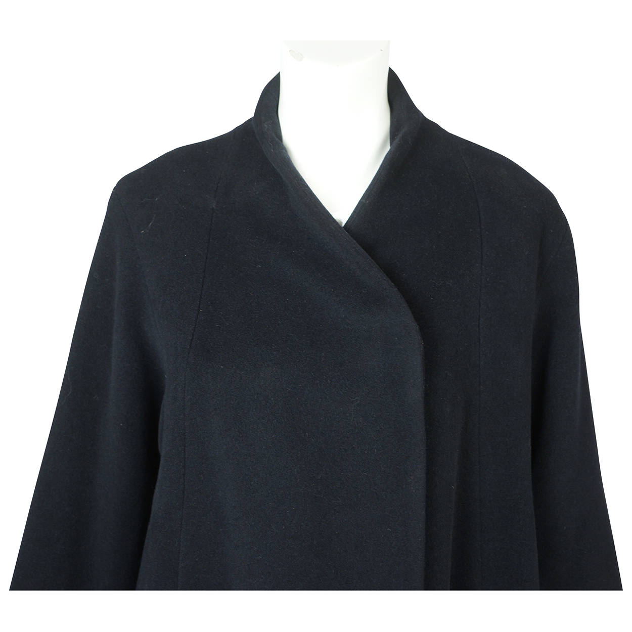 Vintage 90s Herve Leger Coat Ladies Wool Overcoat Size M - Poppy's Vintage Clothing