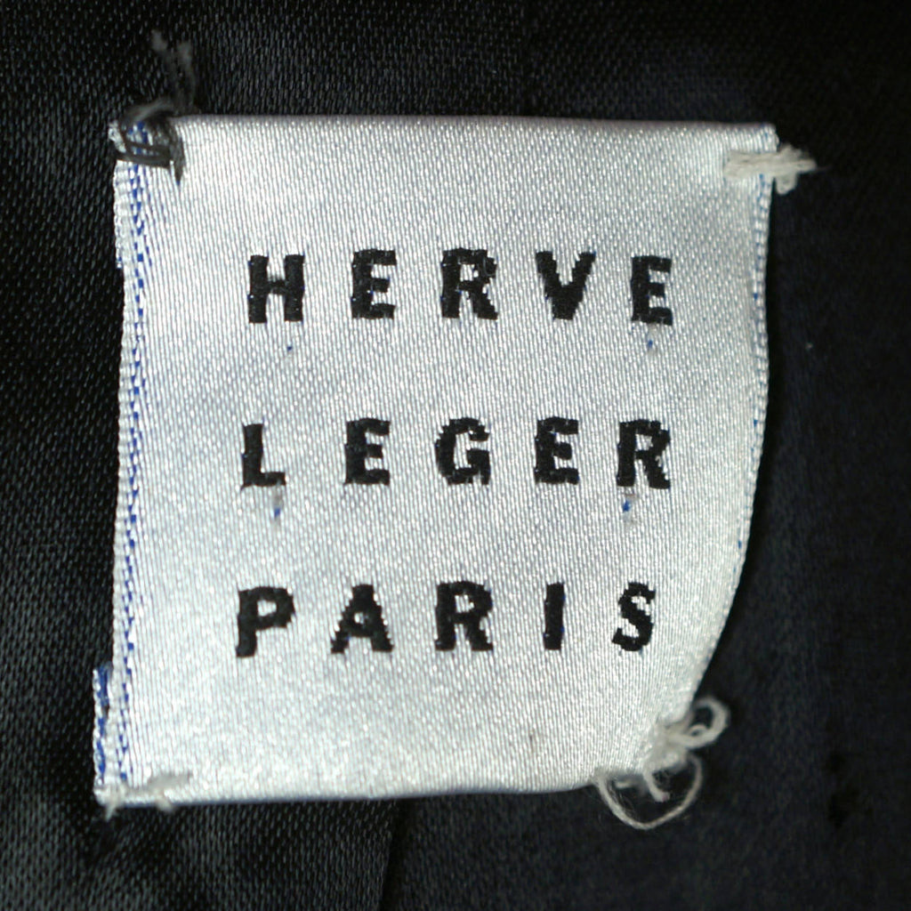 Vintage 90s Herve Leger Coat Ladies Wool Overcoat Size M - Poppy's Vintage Clothing