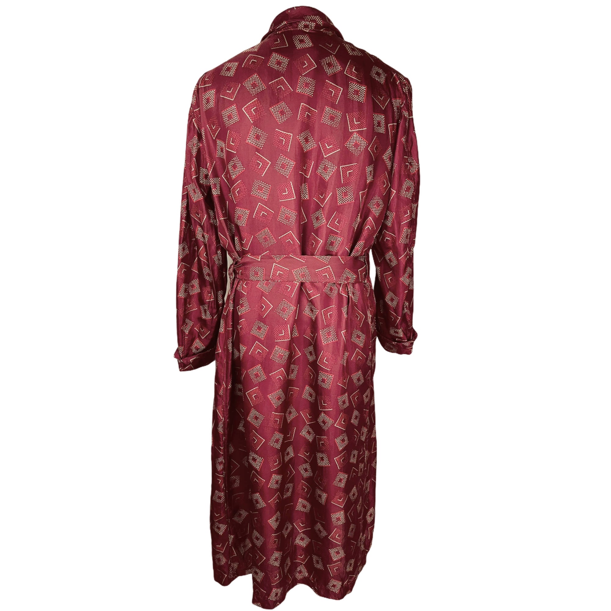 Vintage 1930s Silk Dressing Gown Holliday & Brown London L – Poppy's Vintage Clothing