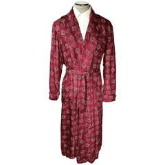 Vintage 1930s Silk Dressing Gown by Holliday & Brown London Sz L