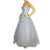 Vintage 50s Prom Dress Blue Tulle Ball Gown Size S - Poppy's Vintage Clothing
