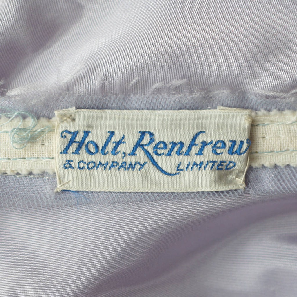 Vintage 50s Prom Dress Blue Tulle Ball Gown Size S - Poppy's Vintage Clothing