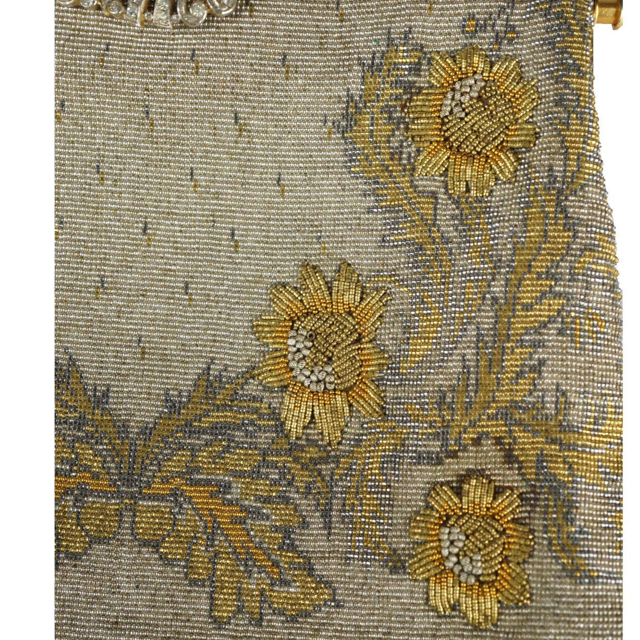 Vintage Evening Purse Micro Steel Beaded Bag Made in France for Holt Renfrew - Poppy's Vintage Clothing