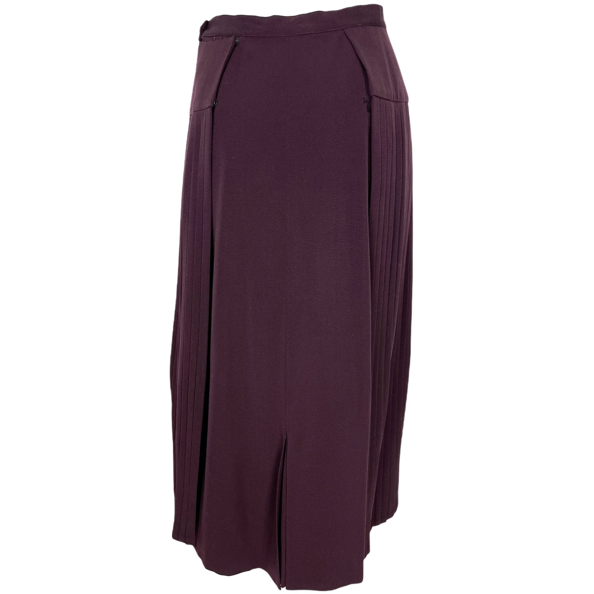 Vintage 1950s Skirt Suit Eggplant Plum Wool Holt Renfrew M