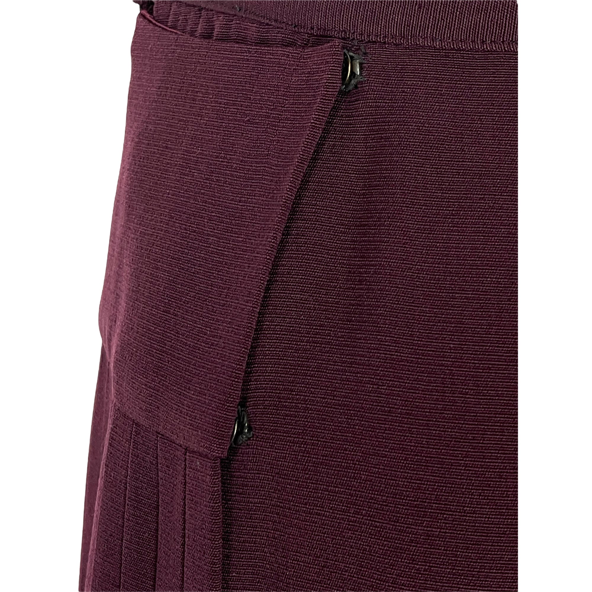 Vintage 1950s Skirt Suit Eggplant Plum Wool Holt Renfrew M