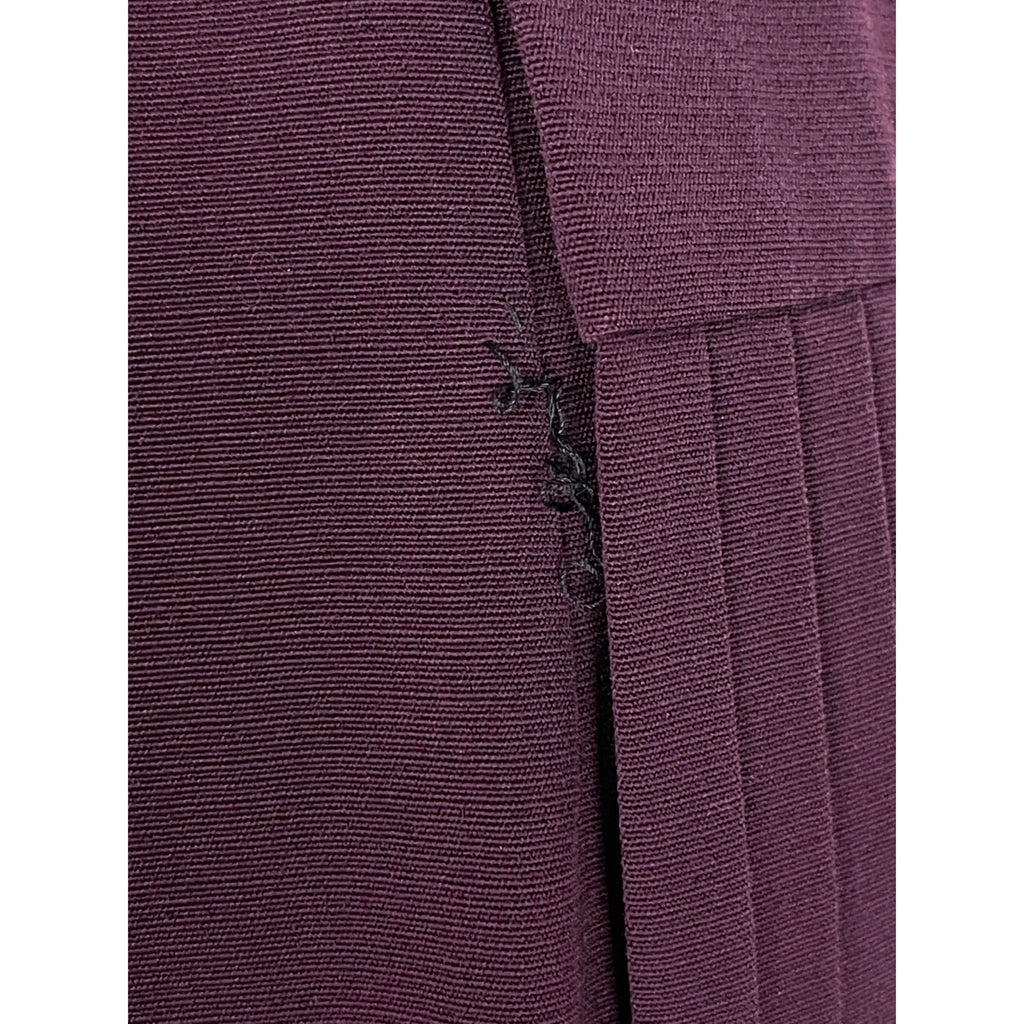 Vintage 1950s Skirt Suit Eggplant Plum Wool Holt Renfrew M